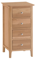 Oslo Oak 4 Drawer Narrow Chest of Drawers