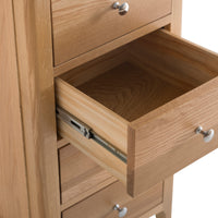 Oslo Oak 4 Drawer Narrow Chest of Drawers