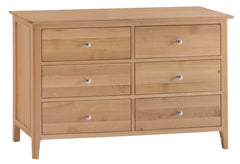 Oslo Oak 6 Drawer Chest of Drawers
