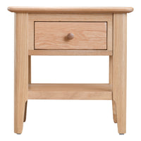 Oslo Oak Lamp Table with Drawer