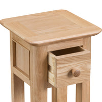 Oslo Oak Plant Stand with Drawer