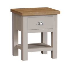 Radnor Oak & Painted Dining 1 Drawer Lamp Table